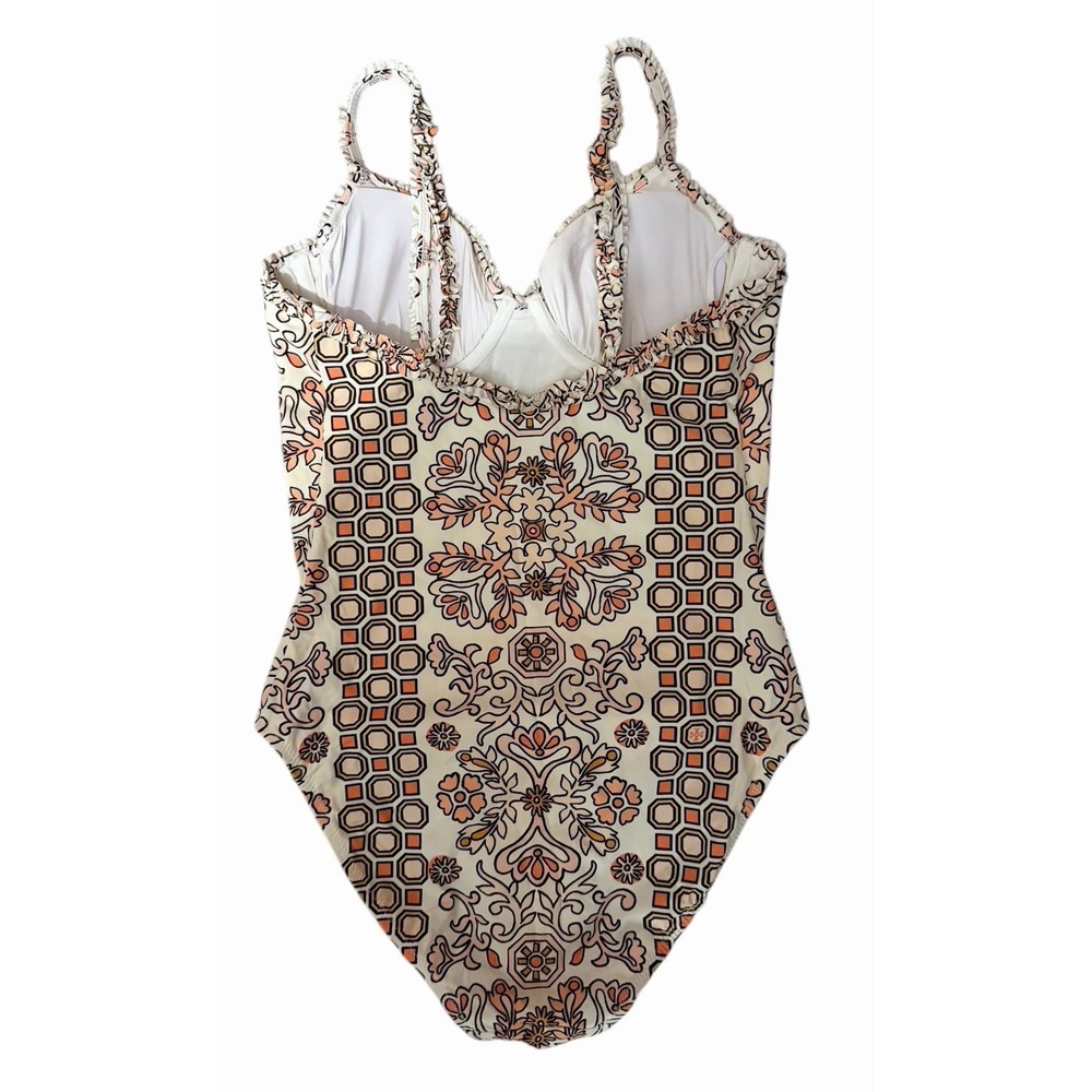 Tory Burch Hicks Garden One Piece Floral Swimsuit Women's Size Small - Picture 2 of 10